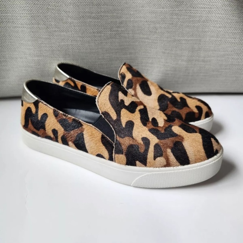 Cole Haan Grand OS Size 6.5 B Loafer Leopard Print  Leather Sneaker  Women